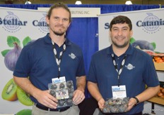 Brian Lapin and Nick Cappelluti proudly show Mexican figs that are starting to come in.